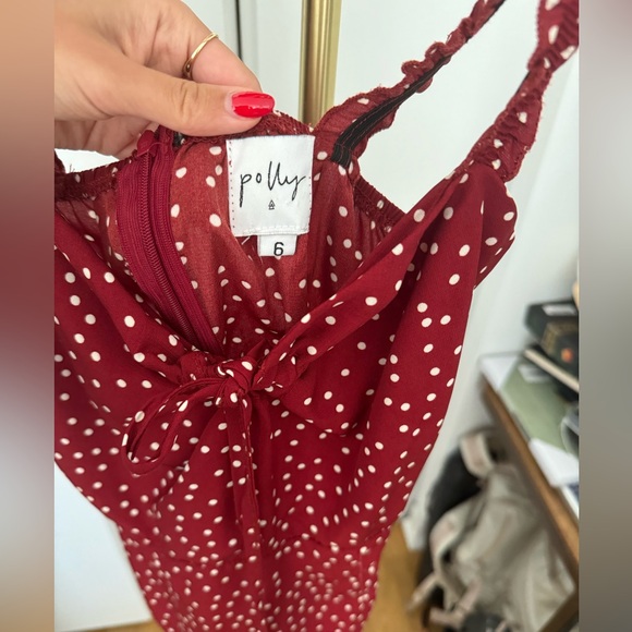 Princess Polly Red & White Polka Dot Mini Dress - Picture 4 of 5